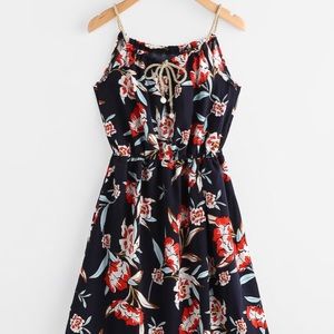 Floral print - Self Tie Cami Strap - Small